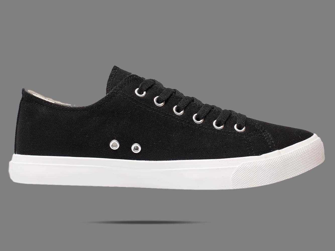 Fear0 - Unisex Black Casual Skateboard Canvas Shoes