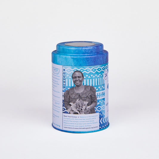 E. Kenyan Earl Grey Tea Bag Tin - Fair-Trade Organic Black Tea