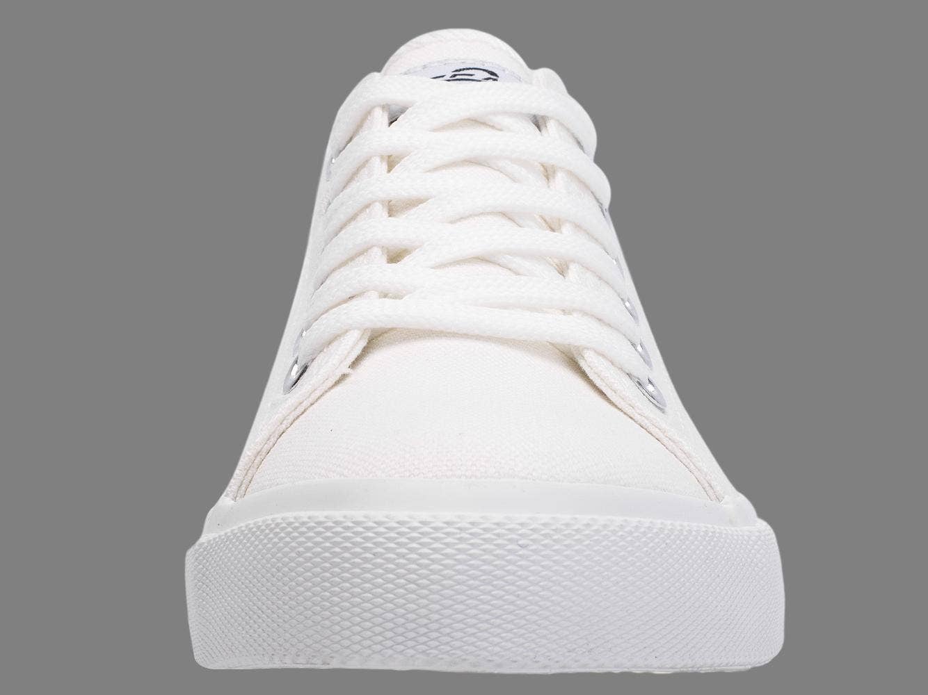 Fear0 - Unisex All White Casual Skateboard Canvas Shoes