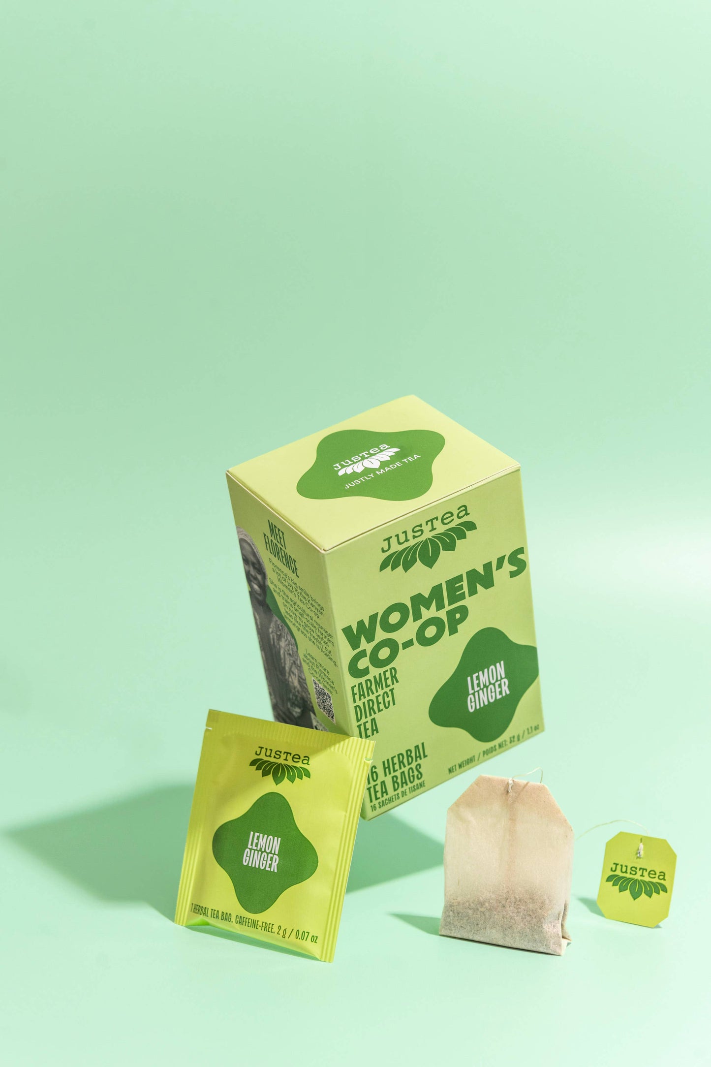 A. Lemon Ginger Tea Bags - Organic, Fair-Trade, Herbal Tea