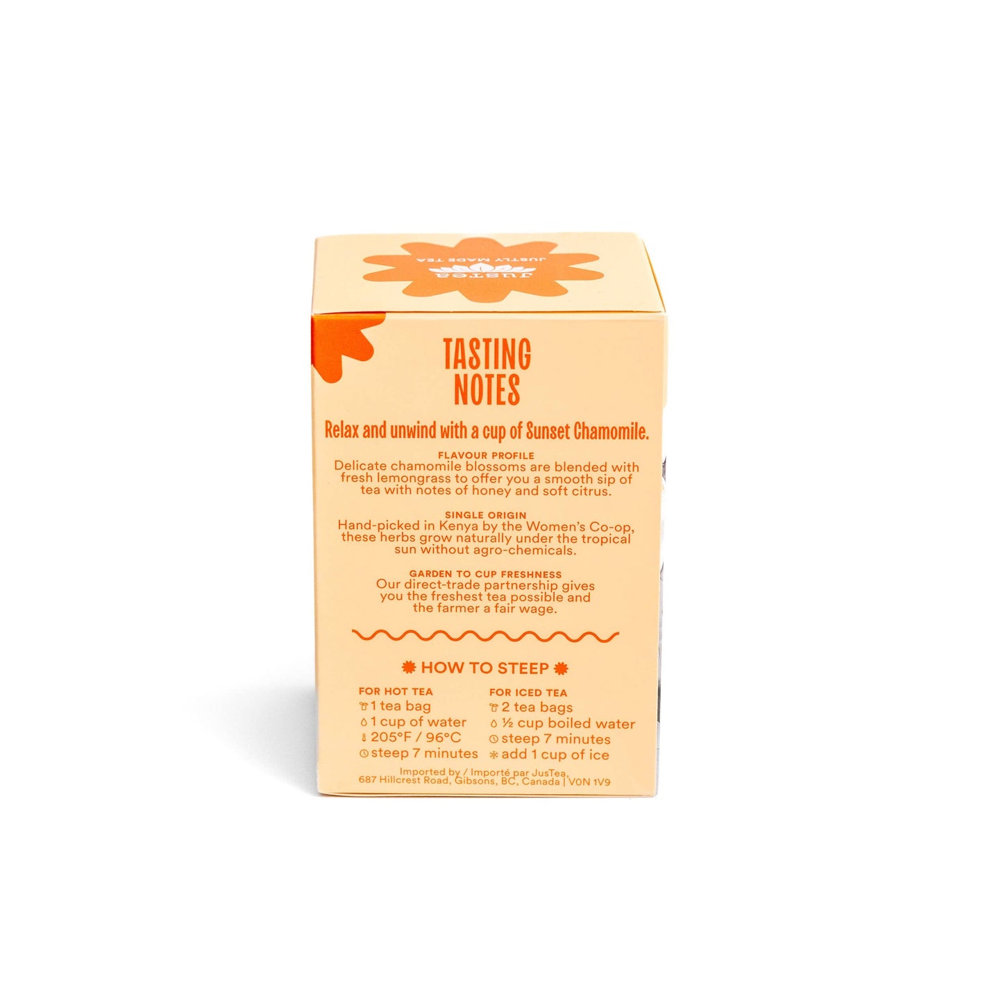 C. Sunset Chamomile Tea Bags - Organic, Fair-Trade, Herbal Tea