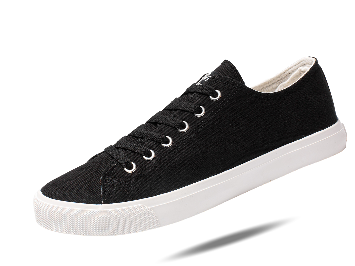 Fear0 - Unisex Black Casual Skateboard Canvas Shoes