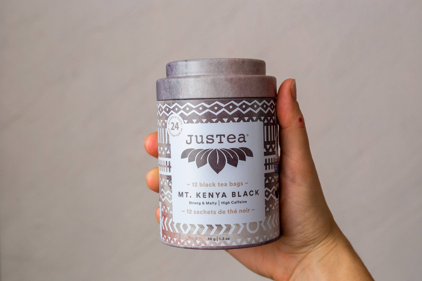 H. Mt. Kenya Black Tea Bag Tin - Organic Fair-Trade Compostable