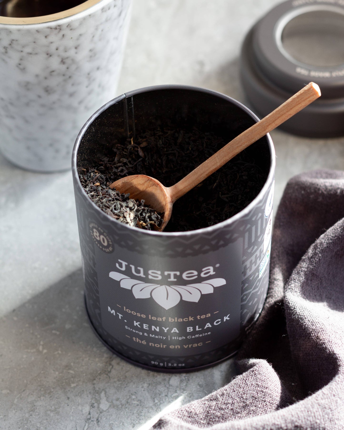 Mt. Kenya Black Tin & Spoon - Organic, Fair-Trade Black Tea