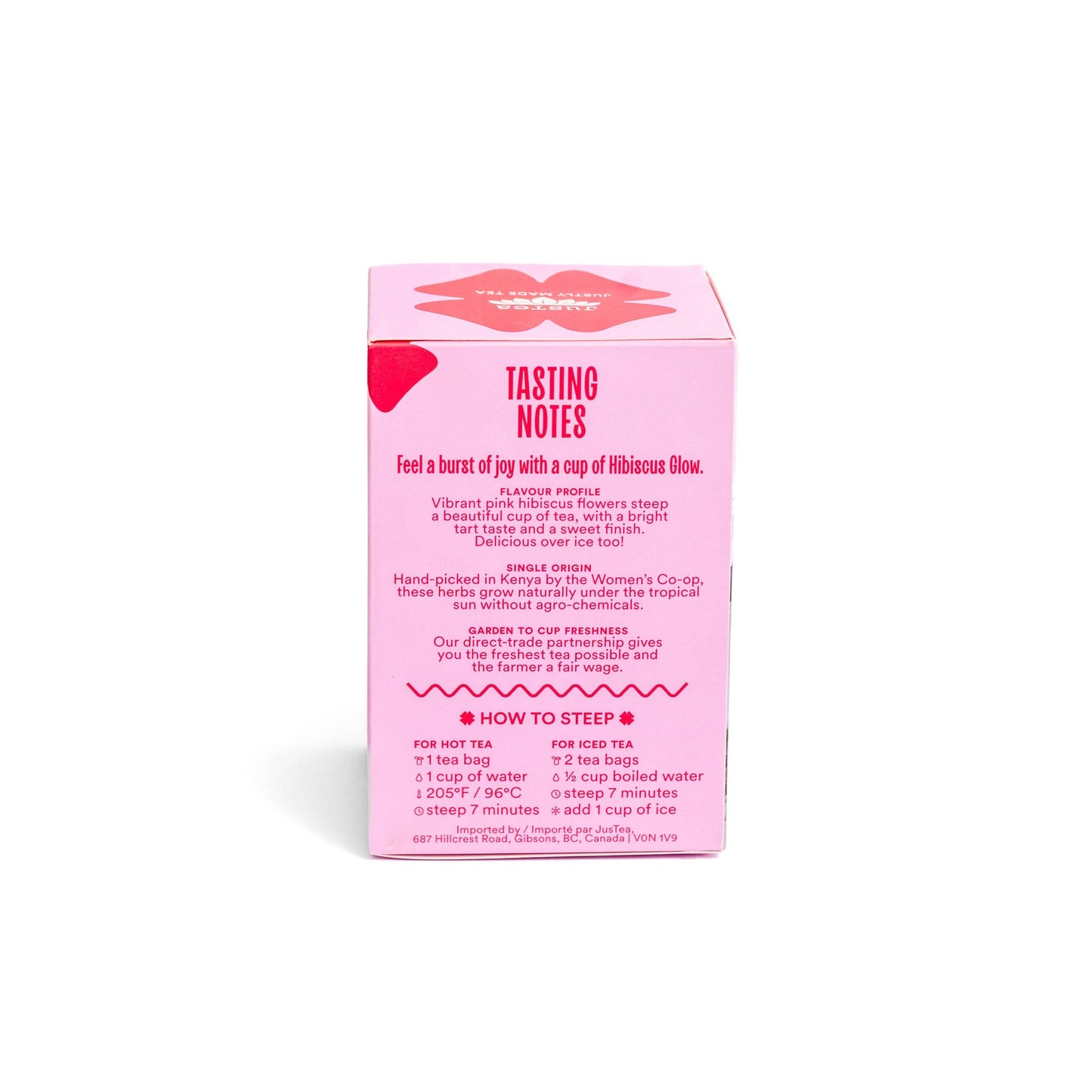 B. Hibiscus Glow Tea Bags - Organic, Fair-Trade, Herbal Tea