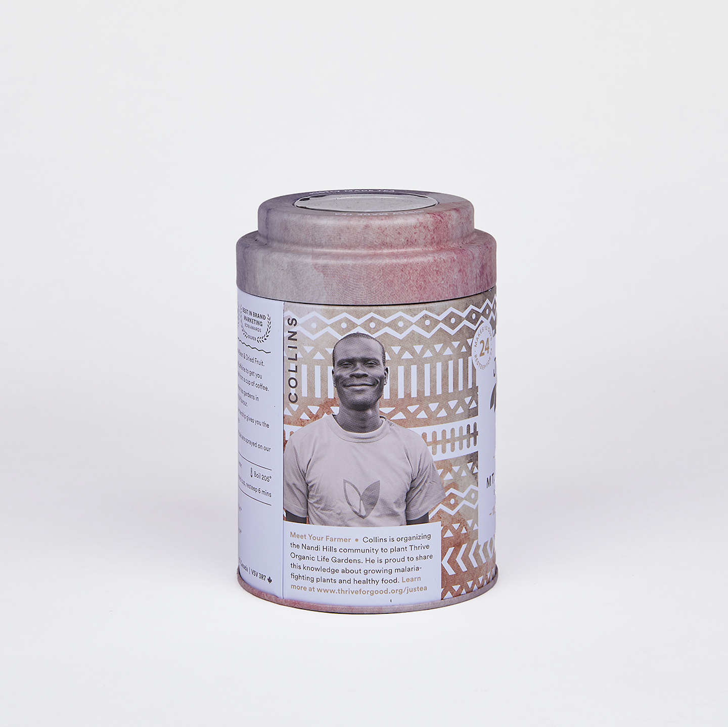 H. Mt. Kenya Black Tea Bag Tin - Organic Fair-Trade Compostable