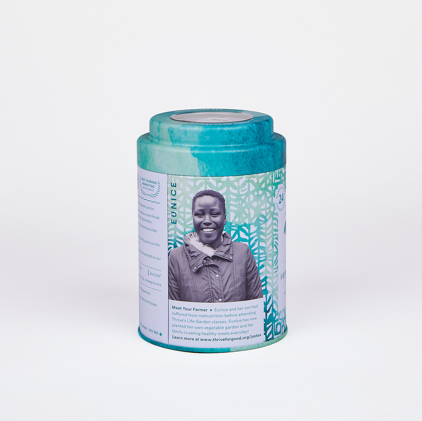 Peppermint Detox Tea Bag Tin - Organic Fair-Trade Herbal Tea