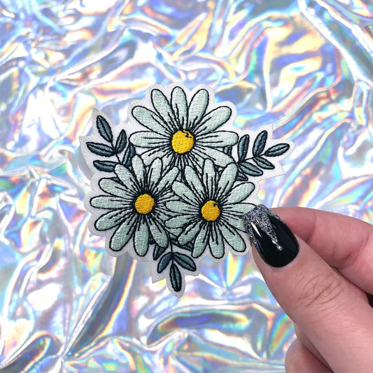 Daisy Flower Bunch Patch Iron-On