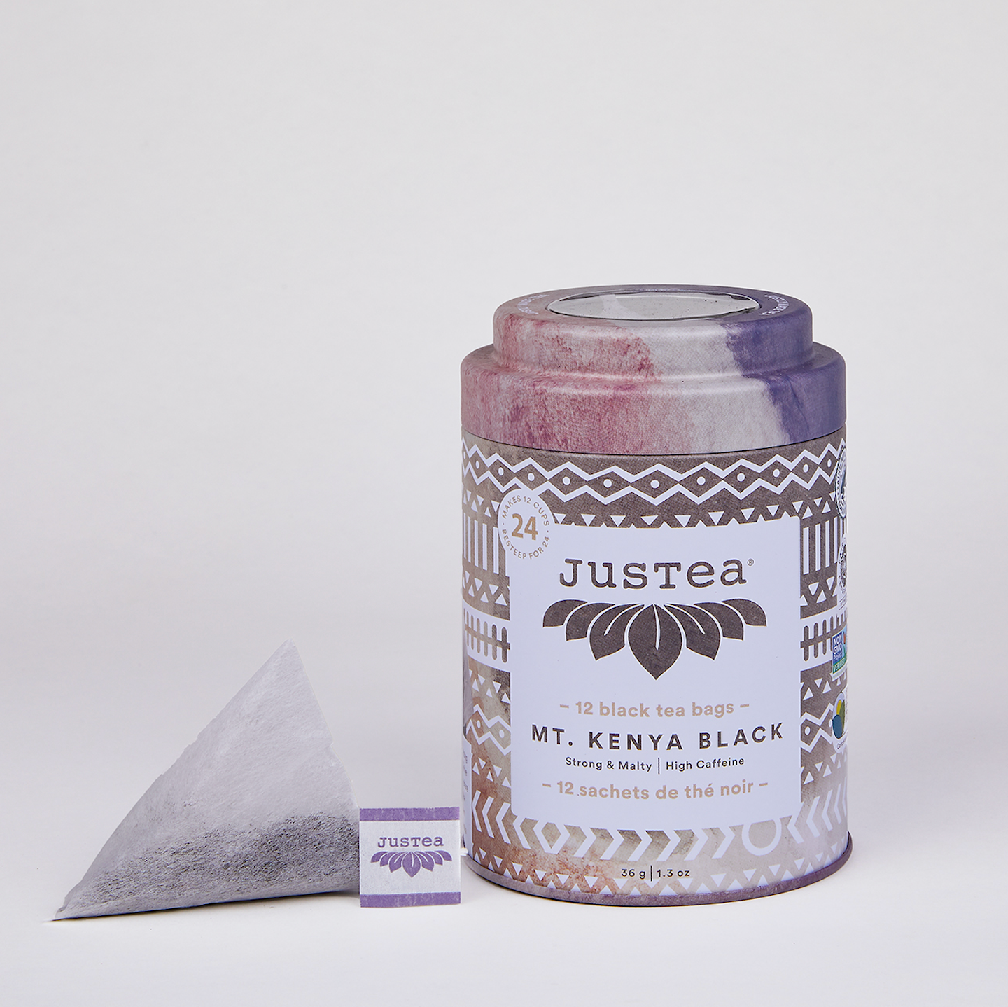 H. Mt. Kenya Black Tea Bag Tin - Organic Fair-Trade Compostable