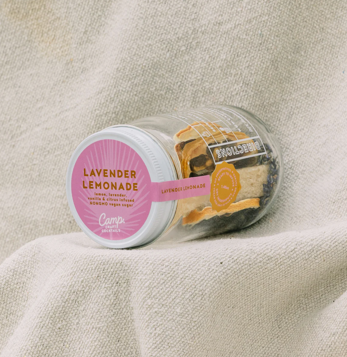 Lavender Lemonade Cocktail Kit - Makes 8 Cocktails - Infuse with Liquor or Hot Water for a Mocktail.