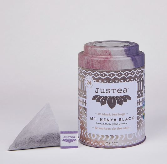 Mt. Kenya Black Tea Bag Tin - Organic Fair-Trade Compostable