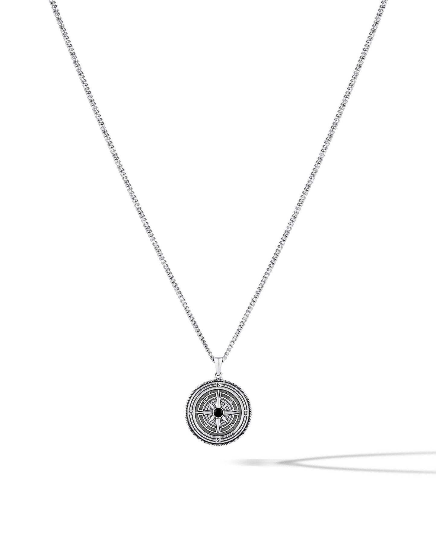 Compass Pendant - Sterling Silver