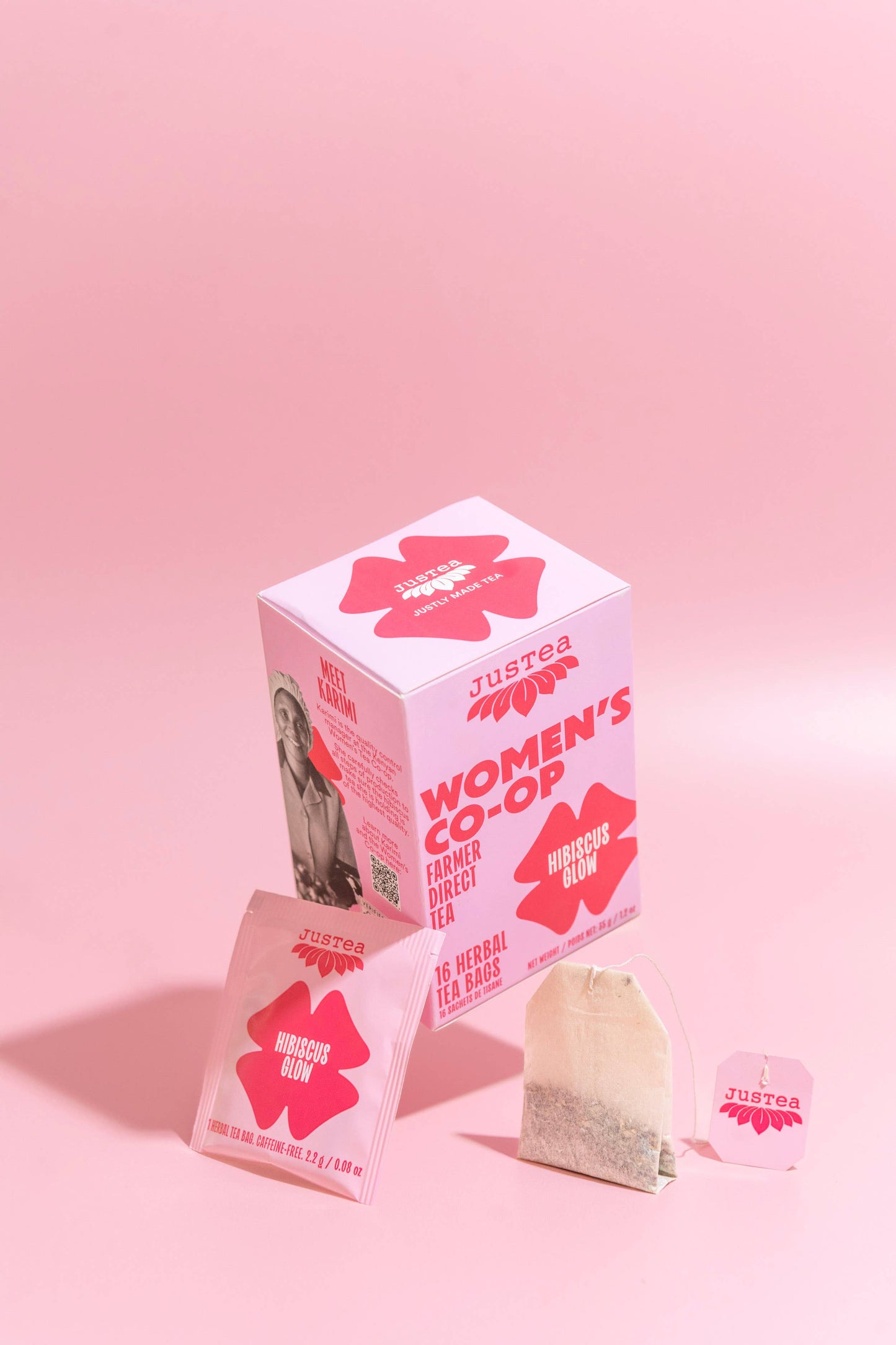 B. Hibiscus Glow Tea Bags - Organic, Fair-Trade, Herbal Tea